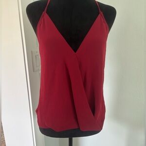 Olivaceous NWT size small crimson garnet red halter neck top